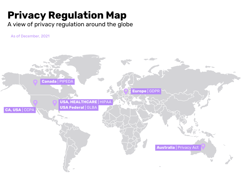 Privacy regulation map
