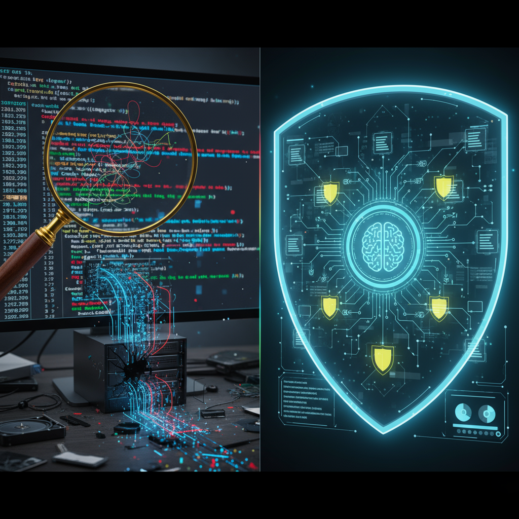 C2 Data Technology cybersecurity and data protection, showcasing advanced digital shield with brain and shield icons representing AI-driven cybersecurity solutions.